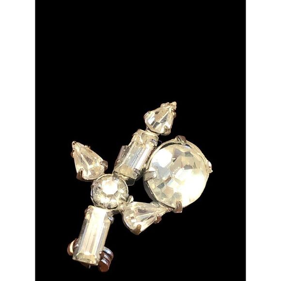 Vintage Rhinestone Lapel Brooch Pin - Picture 1 of 3